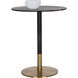 Massie Black Marble Bar Table